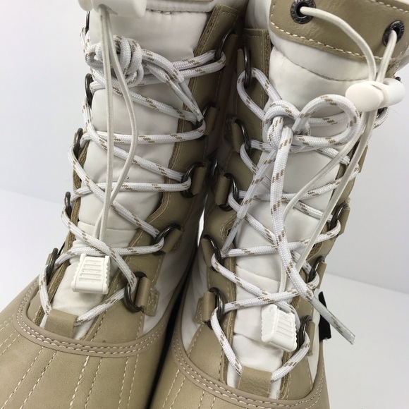 NORTIV8 Lace Up Winter Snow Boots with Thinsulate & Faux Fur Womens 10 - Picture 6 of 8